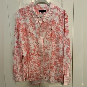 Tommy Hilfiger floral/striped button down